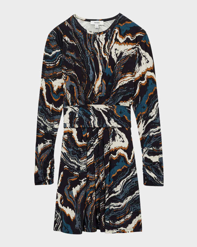 Jasmine Abstract-Print Jersey Mini Dress